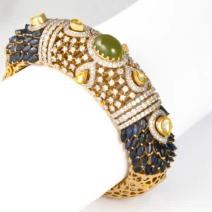 peacock inspired mesh bracelet