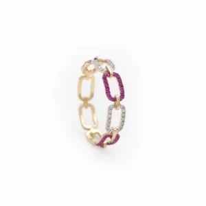 Lulu Pink Link Ring