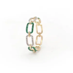 Lulu Green Link Ring