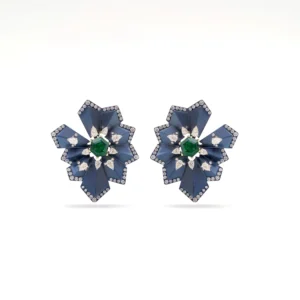 Deco Axis Titanium Earrings